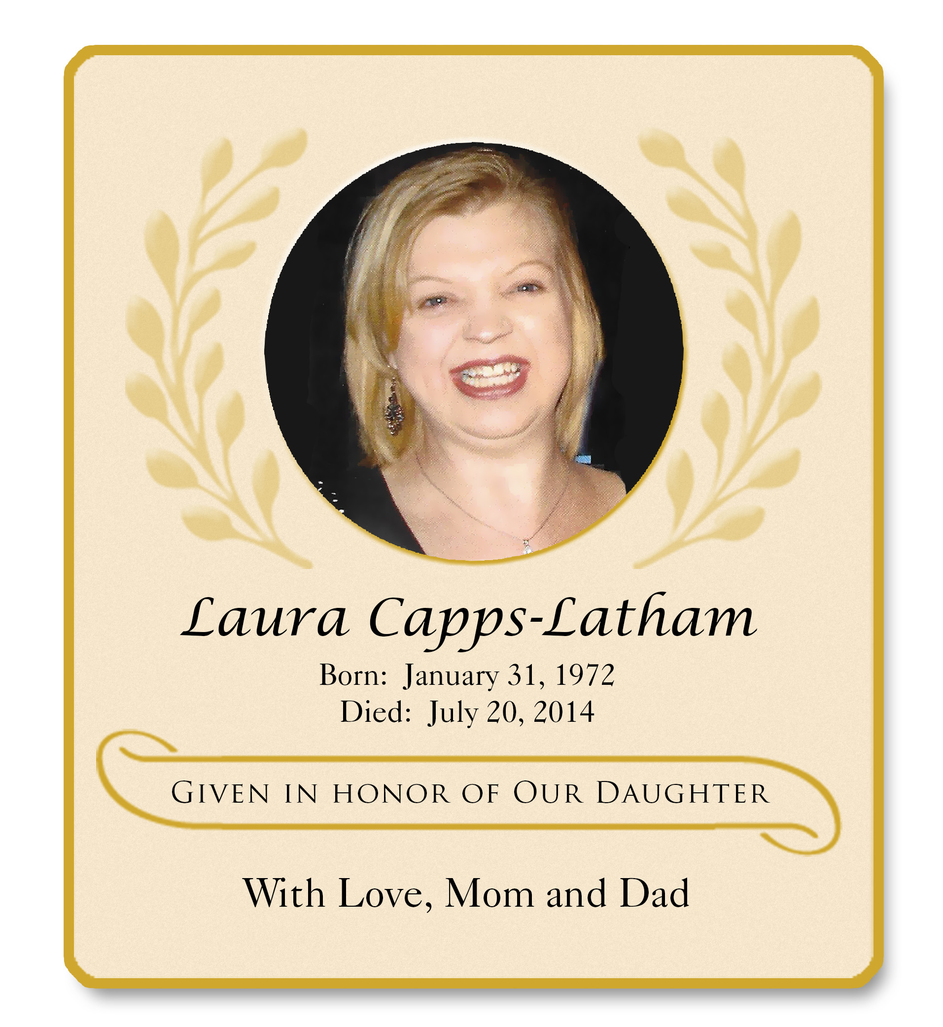 Capps Latham Laura Memorial