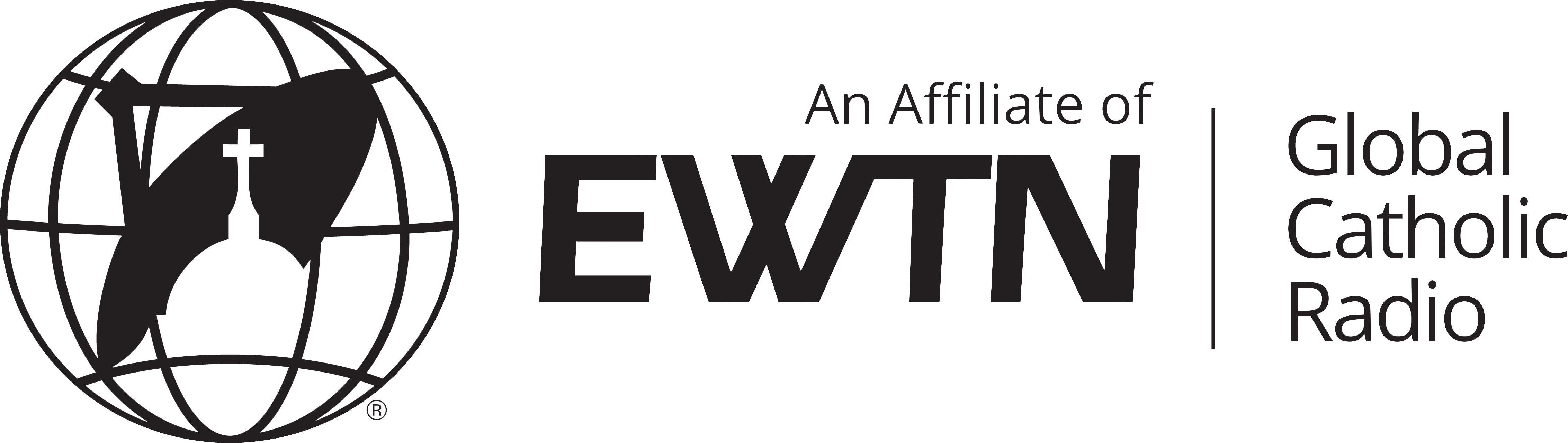 Ewtn Radio Affiliate Logo Horizontal Black