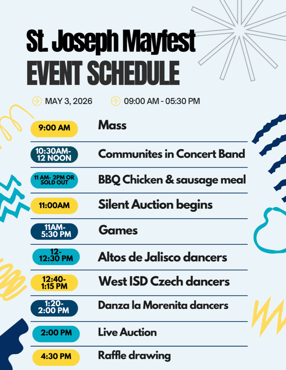 Mayfest Schedule Eng
